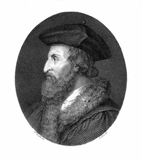 Hieronymus Fracastorius. Line engraving by S. Jesi after G. Longhi.