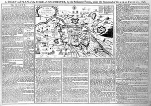 view "Diary and plan of the Siege of Colchester...1648"