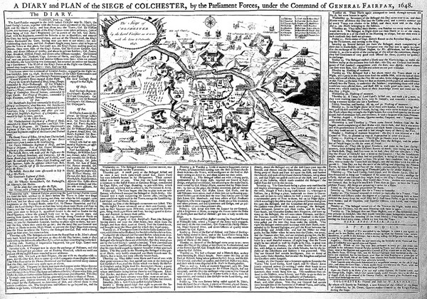 "Diary and plan of the Siege of Colchester...1648"