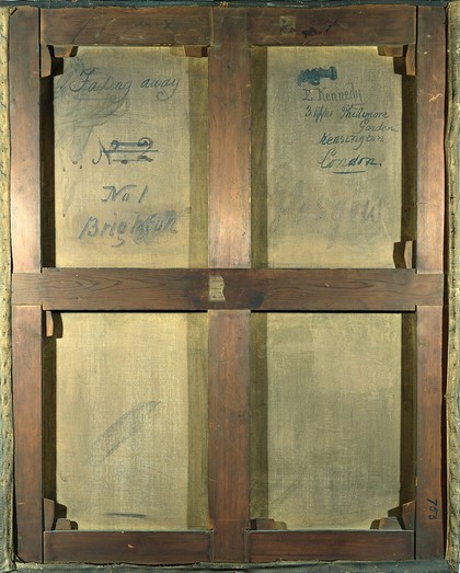 "Fading away". Oil painting attributed to E. Kennedy.