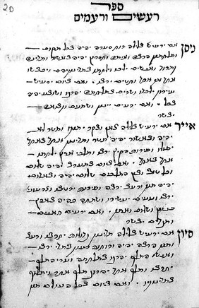 Folio 20 recto from Hebrew manuscript A 17