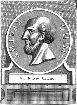Portrait medallion of Hippocrates from Fulvius, Imagines et Elogia Vivorum Illustrium, 1570