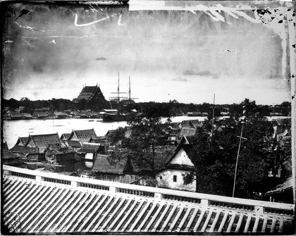 Chao Phraya river, Siam [Thailand]. Photograph, 1981, from a negative by John Thomson, 1865.