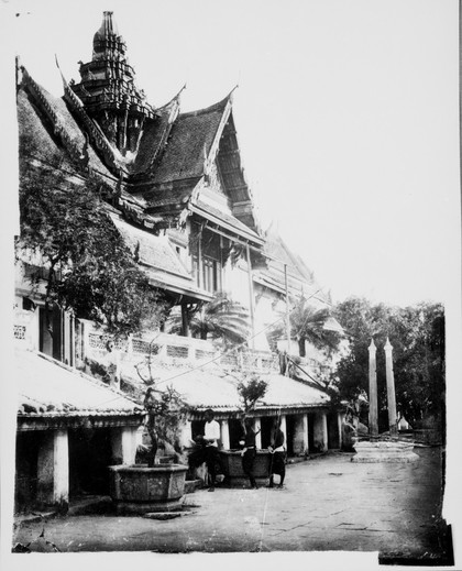 Bangkok, Siam (Thailand): the Sutthai Sawan throne hall. Photograph by John Thomson, 1865/1866.