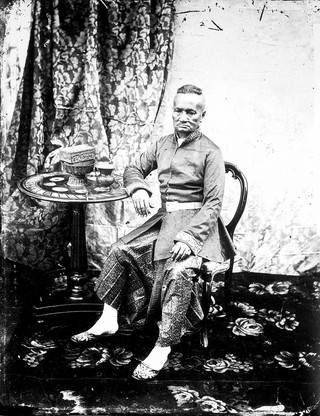 The Prime Minister (Kralahom) of Siam (Thailand). Photograph by John Thomson, 1865.