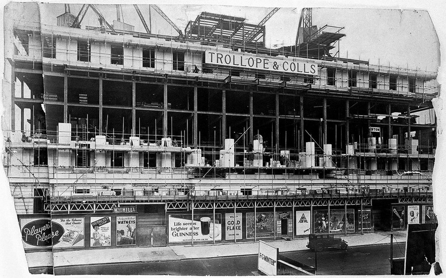 Wellcome Building, under construction, 1931.