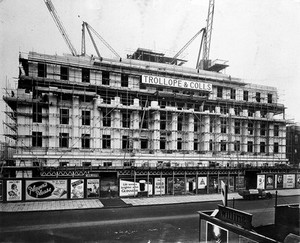 view Wellcome Building, under construction, 1931.