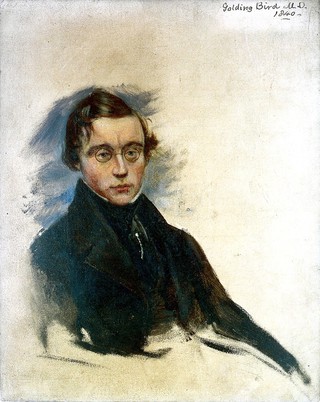 Golding Bird (1814-1854), physician and natural philosopher. Oil painting by Alexander Craig, 1840.