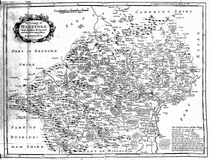 The historical antiquities of Hertfordshire. With the original of counties, hundreds or wapentakes and hamlets; the foundation and origin of monasteries, churches, and vicarages; the several honors, mannors, and parks of the nobility and gentry; and the succession of the lords each. Faithfully collected from public records, ancient manuscripts and other select authorities / Together with an exact transcript of Domesday-book, so far as concerns this shire, and the translation thereof in English. To which are added, the epitaphs and memorable inscriptions in all the parishes.