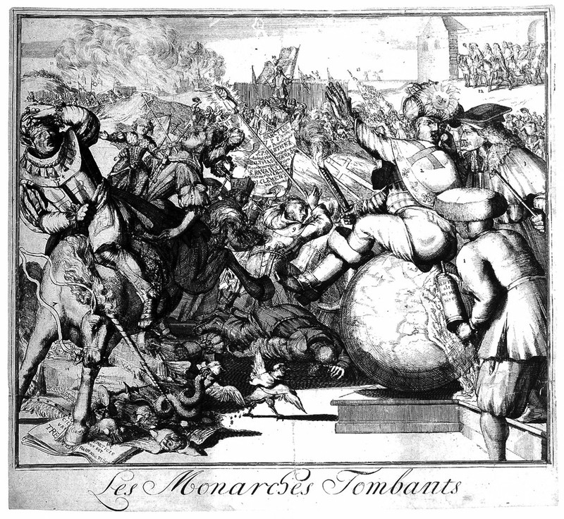 Louis Xiv Receives An Enema While Sitting On A Globe Of The Earth Thus