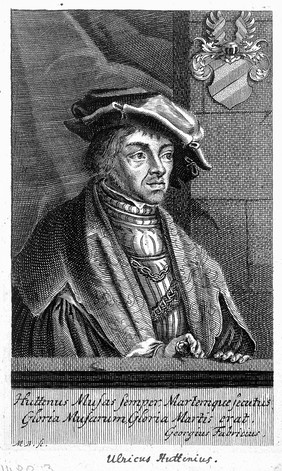 Ulrich von Hutten. Line engraving by M. Bernigeroth.