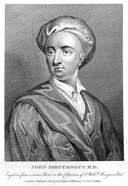 Engraving: portrait of J. Arbuthnot, M.D.;
