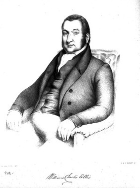 Portrait of Sir William Charles Ellis (1780-1836), three-quarter length seated. By J. Ramsay after his painting circa 1837