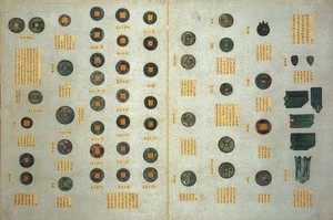 view Chinese Manuscript coin catalogue of 1721.