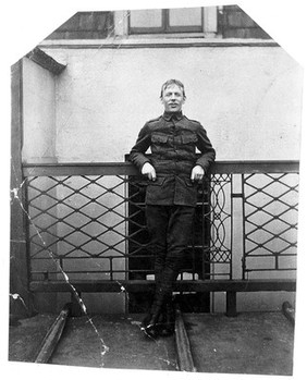 Photograph: portrait of F. G. Shirreff, in army uniform, 1915