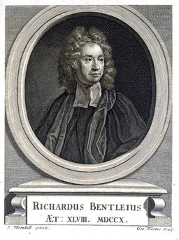 Richard Bentley D.D., F.R.S. Line engraving by G. Vertue after Sir J. Thornhill.