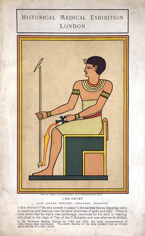 view Historical Medical Exhibition: cover representing Imhotep