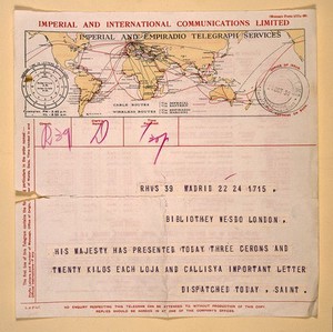 view Telegram from Johnston-Saint in Madrid, 24/10/1930