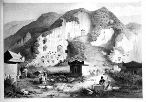 view Telmessus, Lycia. Lithograph by George Scharf junior, 1847.