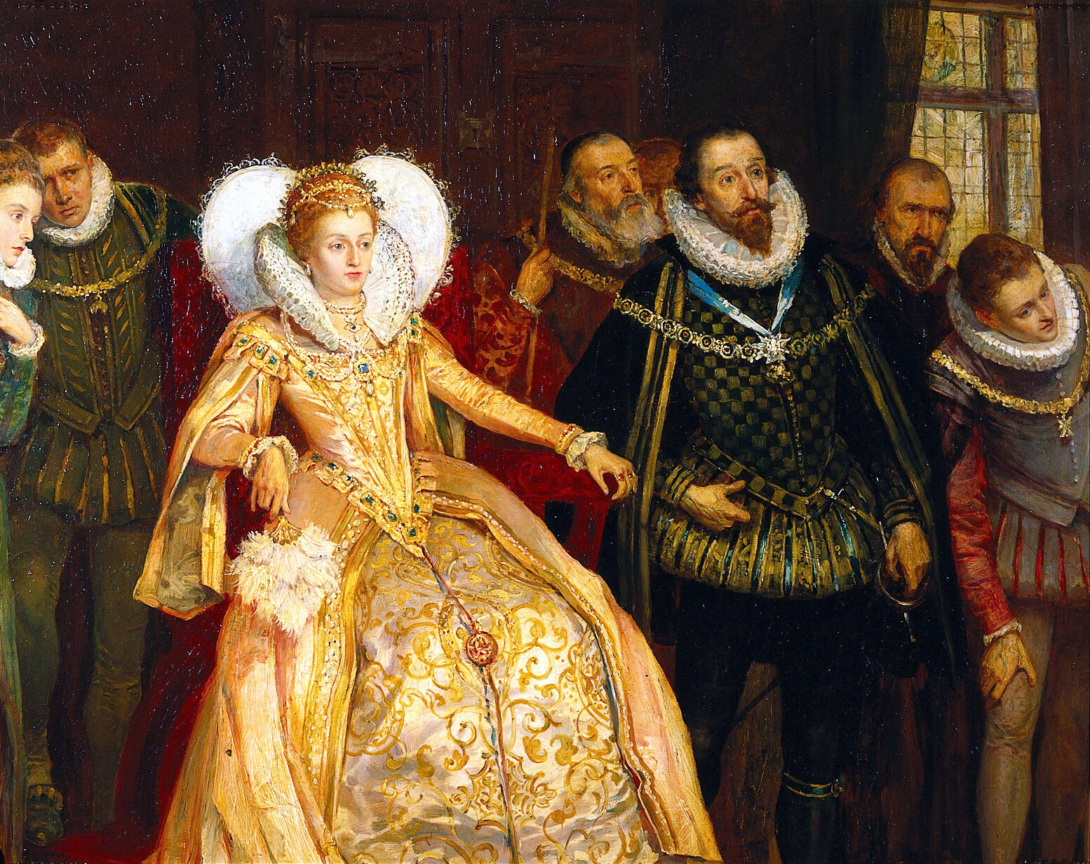 John Dee Performing An Experiment Before Queen Elizabeth I Oil
