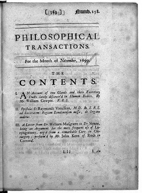 Philosophical transactions, giving some account of the present undertakings, studies, and labours of the ingenious, in many considerable parts of the world.