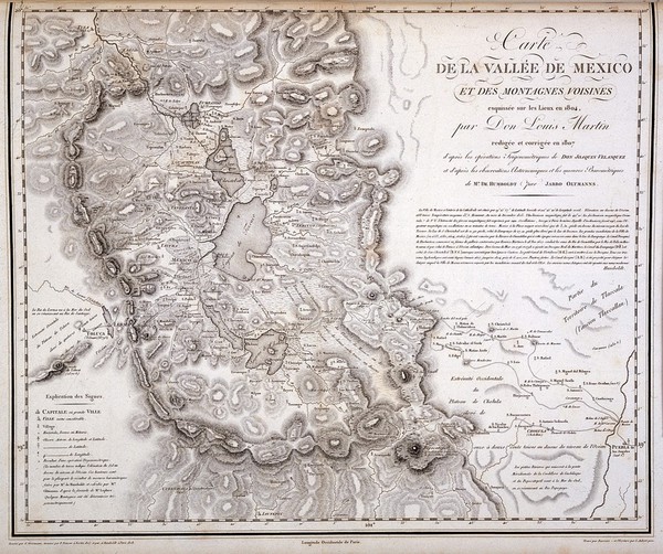 Atlas geographique et physique du royaume de la Nouvelle-Espagne : fondé sur des observations astronomiques, des mesures trigonométriques et des nivellemens barométriques / par Al. de Humboldt.