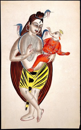 Shiva and baby Ganesha