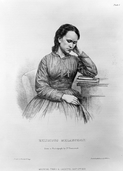 'Religious melancholy' after a photograph by H. W. Diamond