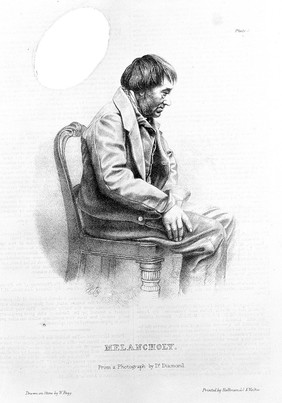 'Melancholy' by W. Bagg after a photograph by H. W. Diamond