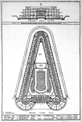 Plan of Sherwood Park Spa, Tunbridge Wells