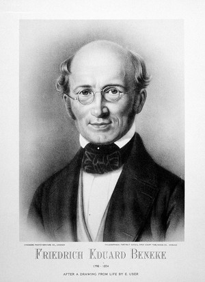 view Friedrich Eduard Beneke. Photogravure by Synnberg Photo-gravure Co., 1898.