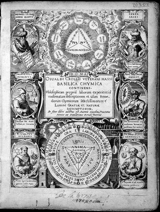 Basilica chymica, continens philosophicam propria laborum experientia confirmatam descriptionem et usum remediorum chymicorum selectissimorum è lumine gratiae & naturae desumptorum. In fine additus est ejusdem autoris tractatus novus de signaturis rerum internis / [Oswald Croll].