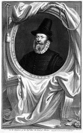 James Douglas, 4th Earl of Morton (d. 1581). Engraving by Jacobus Houbraken, 1740.