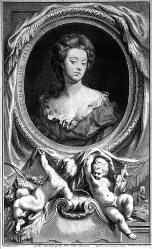 view Sarah Churchill, Duchess of Marlborough (1660-1744). Engraving by Jacobus Houbraken, 1745, after Sir Godfrey Kneller.