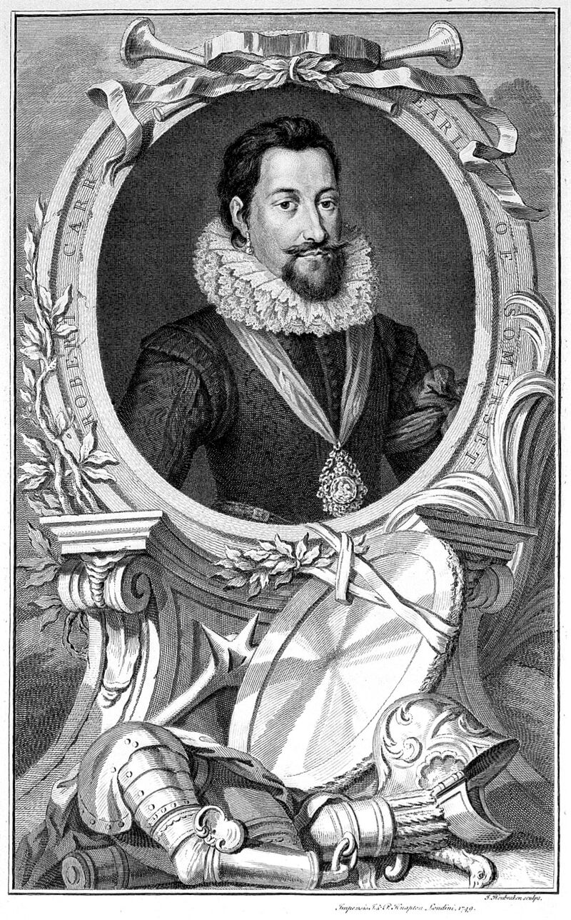 Robert Carr or Ker, Earl of Somerset (d. 1645). Engraving by Jacobus Houbraken, ca. 1749., 1749, by Jacobus Houbraken