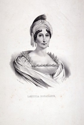 Maria-Laetizia Ramolino Bonaparte, Madame Mère (ca. 1750-1836) Lithograph by L. Dupré.