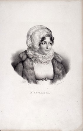 Emilie-Louise de Beauharnais, Comtesse de La Valette. Lithograph by Zéphirin-Félix-Jean-Marius Belliard.