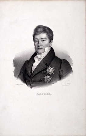 Etienne-Denis Pasquier, Duc de Pasquier. Lithograph by Nicolas-Eustache Maurin.