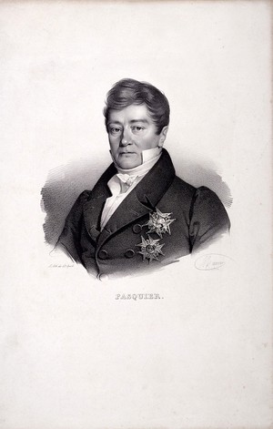 view Etienne-Denis Pasquier, Duc de Pasquier. Lithograph by Nicolas-Eustache Maurin.