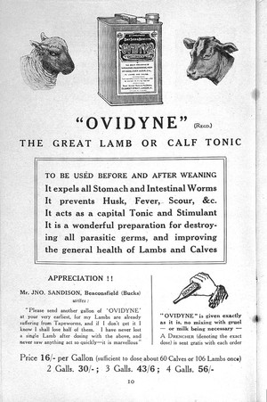 view "Ovidyne", the great lamb or calf tonic