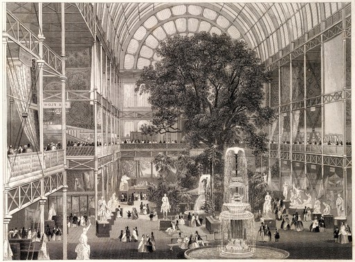 Steel engraving: Crystal Palace, 1851 exhibition