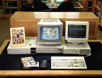 Videodisc workstation in the Catalogue Hall