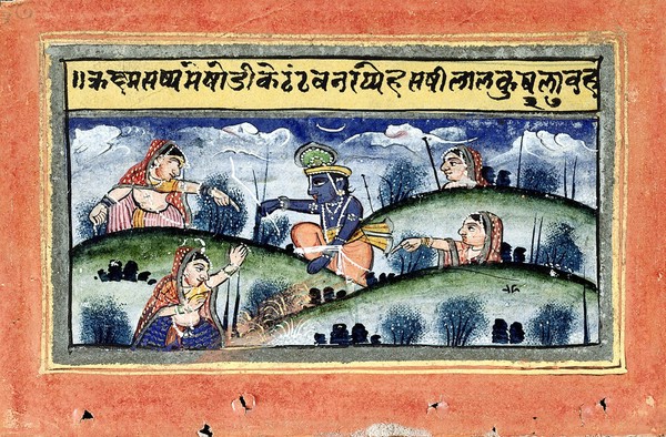 One of forty-nine coloured gouache illustrations.