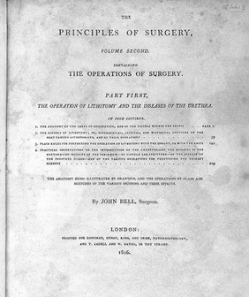 J. Bell, the principles of surgery, Volume II, Part I