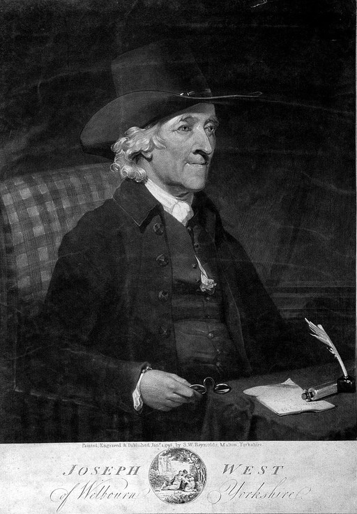 Joseph West. Mezzotint by S.W. Reynolds, 1798, after himself.