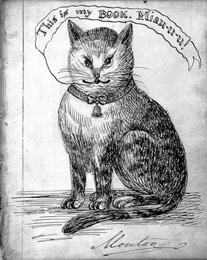 view Emily M. Madden's cat Mouton. Drawings by Emily M. Madden, 1856-1859.