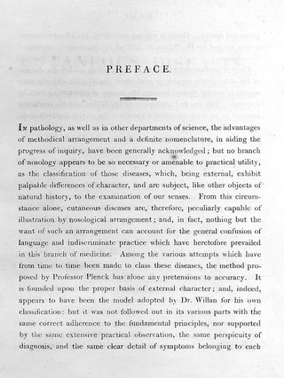 Delineations of cutaneous diseases: exhibiting the characteristic appearances of the principal genera and species comprised in the classification of the late Dr. Willan; and completing the series of engravings begun by that author / [Thomas Bateman].
