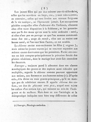 Essai sur la chlorose / [Étienne Malbet].
