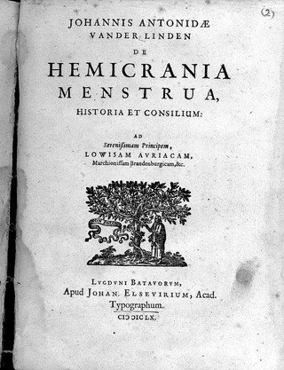 De hemicrania menstrua, historia et consilium ... / [Johannes Antonides van der Linden].