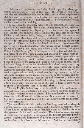 A general system of nature, through the three grand kingdoms of animals, vegetables, and minerals ... / By Sir Charles Linné: translated from Gmelin, Fabricius, Willdenow, &c. Together with various modern arrangements and corrections. With a life of Linné ... and a dictionary ... of the terms ... of natural history, by William Turton.